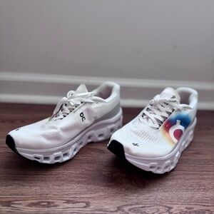 On Running Cloudmonster Sneakers White Rainbow Gradient Women’s Size 8